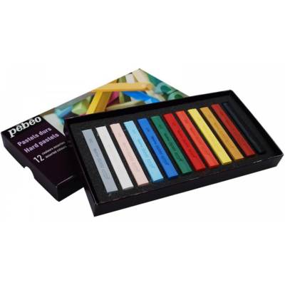 Boite de 12 Pastel Carré Dur Assortis
