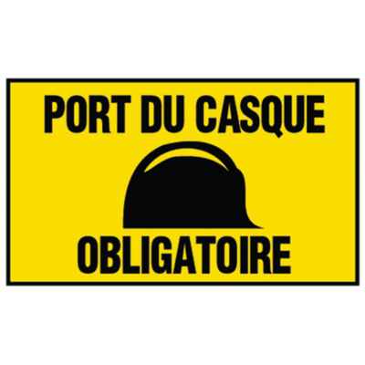Lot de 25 panneaux Port casque obligatoire - 300 x 200 mm - NOVAP - 4304342 - Maxoutil