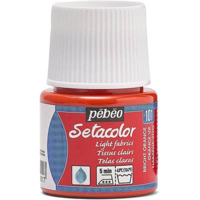 Flacon 45 ml Peinture Setacolor pour tissus clairs ORANGE VIF
