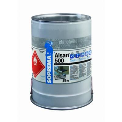 Alsan 500 SOPREMA étanchéité liquide circulable - bidon 25 kg gris anthracite ral7040 - 00011493/ANT - Maxoutil