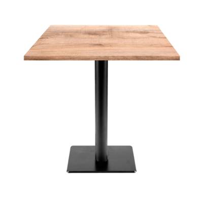 Table pied noir 70x70cm tanin naturel - intérieur - RestooTab