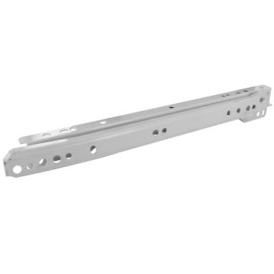 Paire de coulisses à galets en acier époxy blanc fixation 350 mm - Gedimat - NORAIL