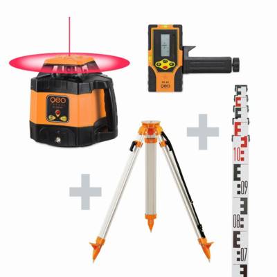 Pack laser rotatif FL 220HV FR 45 GEO FENNEL classe 2 + trépied FS 20 + mire TN 14 - 220000-S01 - GEO FENNEL GMBH