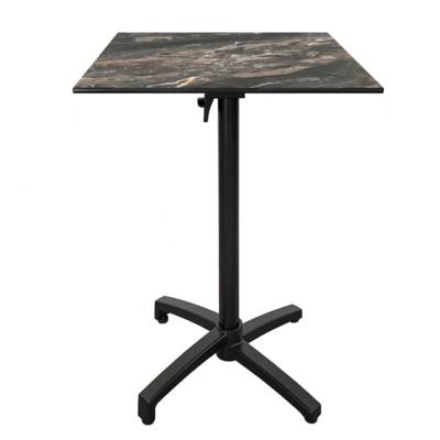 Table haute pliante 60x60cm marbre royal - terrasse - RestooTab