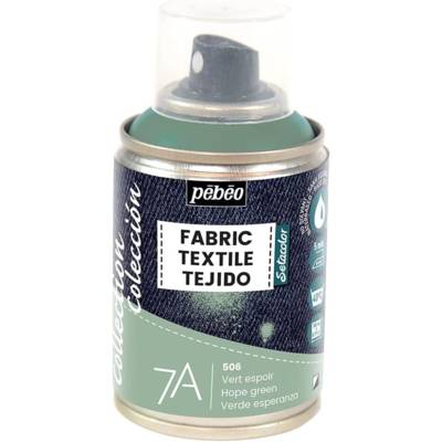 Peinture en Spray 7A - 100ml Spécial Textiles Naturels et Synthétiques Vert espoir - PÉBÉO