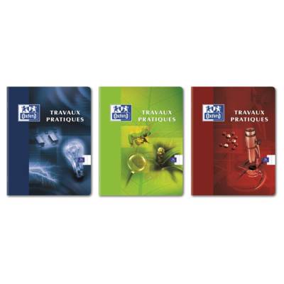 Cahier TP piqûre 17x22 cm 48 pages Seyès+48 pages unies coloris aléatoires