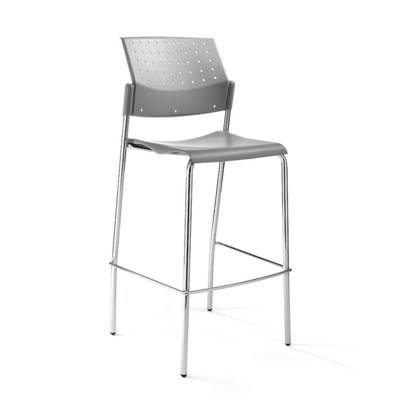 Tabouret CINE 4 pieds assise/dossier polypro - Mobilier - Collectivité