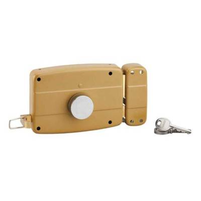 Serrure garage cylindre bouton tirant 140x90 mm droit - Gedimat - THIRARD