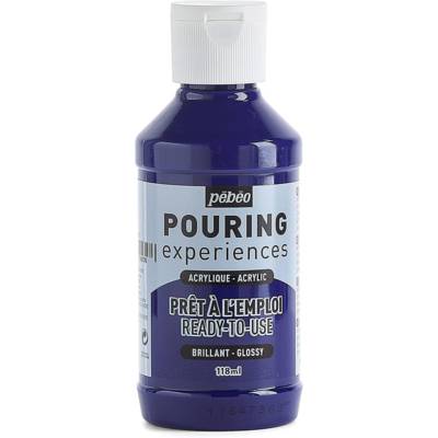 Peinture Acrylique POURING Expérience Prête à l'emploi 118ml BLEU CYAN - PÉBÉO