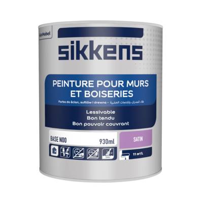Peinture satinée mur et boiseries base N00 satin - Gedimat - SIKKENS ARTISANS