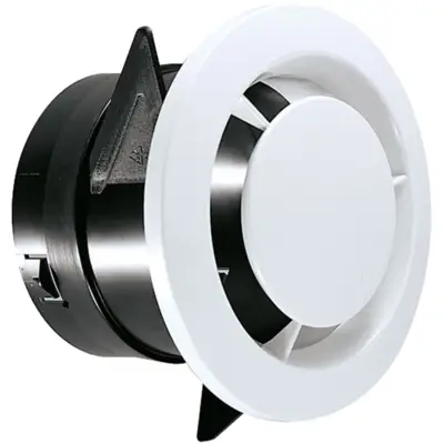 Bouche fixe d'extraction wc PB 80 NP avec manchon court Ø80 - ATLANTIC - 422147