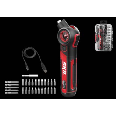 Tournevis 4V Max - Livré en coffret avec 22 embouts de vissage de 25mm - Gedimat