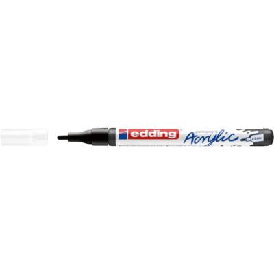 Marqueur Acrylique 5300 Pointe Fine Noir 1-2 mm - EDDING