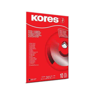 Paquet de 100 feuilles Papier carbone Noir Machine A4 - Kores