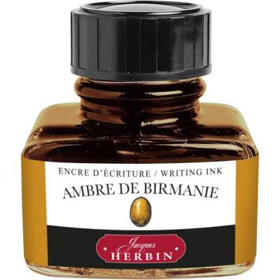 Encre traditionnelle à stylo en flacon "D" 30ml Ambre de birmanie - HERBIN