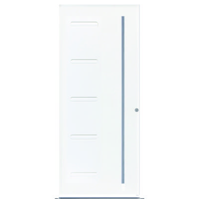 Porte d'entrée acier COUGUAR acier 48 bleu dormant 54 mm - 215 x 90 cm - Gedimat - BELM