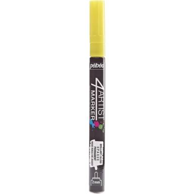 Marqueur peinture 4ARTIST pointe ogive 2 mm JAUNE - PÉBÉO