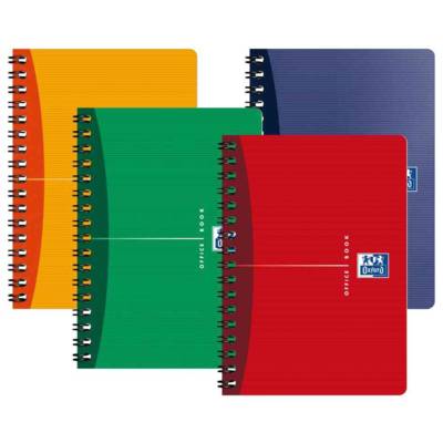 Office Carnet Spirale 90 x 140 mm 100 p Quadrillée 90g Coloris Aléatoire - OXFORD
