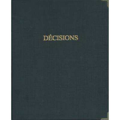Classeur Reliure DECISIONS Titre Doré + Recharge 100F