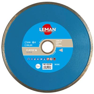 Disque diamant à jante continue carrelage 180x30/25,4/22,23mm - Gedimat - LEMAN