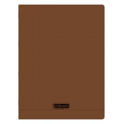 Cahier piqué 8000 POLYPRO 24x32 cm 96 pages grands carreaux 90 g - Marron