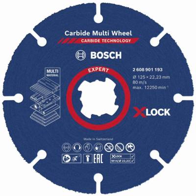 Disque carbure X-Lock Multiwheel Expert BOSCH 125 mm - 2608901193