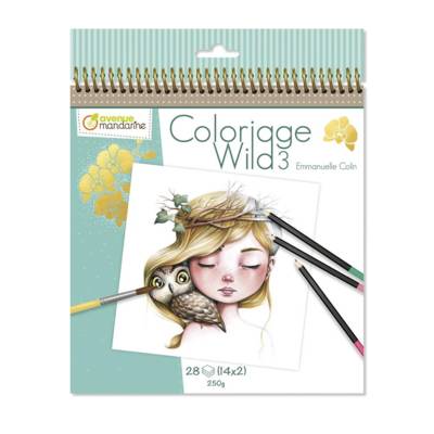 Carnet de coloriage Wild 3 - Vert - AVENUE MANDARINE