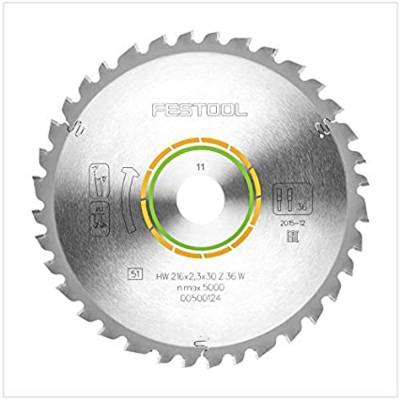 Lame de scie universelle FESTOOL 216x2,3x30 W36 - 500124 - Maxoutil