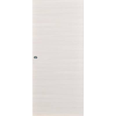 Porte seule alvéolaire FUJI à chant droit revêtu mélaminé frêne blanc - Gedimat - MENUISERIES D'OLT