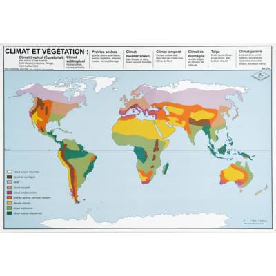 Planches éducatives sur le climat et la végétation