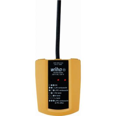 Testeur de prises de courant WIHA 230 V AC Cat. II - 45220 - Maxoutil