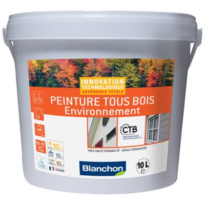 Peinture tous bois environnement satin ral 9016 blanc - Gedimat - BLANCHON