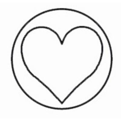 Sceau à vis avec manche en bois vernis ( Symbole) - coeur - HERBIN