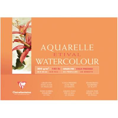 Bloc Etival grain fin 36x48 25 feuilles 300g encollé 4 côtés