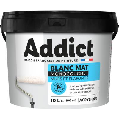 Peinture monocouche murs et plafonds ADDICT mat - Gedimat - RECA