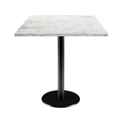 Table pied noir 70x70cm calacatta - intérieur - RestooTab