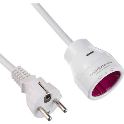 PowerExtention 5 m blanc magenta Type F interrupteur rotatif