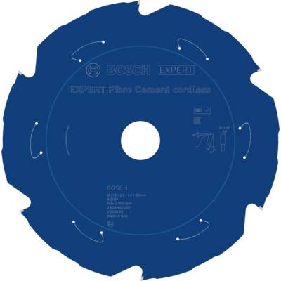 Lame de scie circulaire expert fibre cement cordless 216x30x2,0mm / 6D - BOSCH - 2608902202