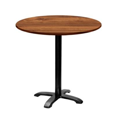Table pied noir Ø80cm chene hunton - intérieur - RestooTab