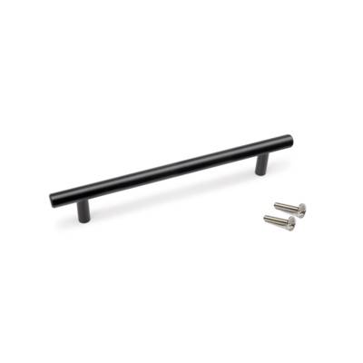 Poignée pour meubles Orlando L210mm entraxe 160mm Acier Peint en noir - EMUCA - 9352714