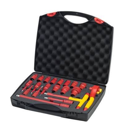 Jeu de clés à cliquet isolées 1/2" 21pcs en coffret - WIHA - - Maxoutil