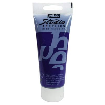 Peinture Studio Acrylique Tube Violet Cobalt Foncé Imitation 100 ml - PÉBÉO