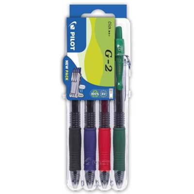 Stylo à encre gel G2 07 Set2Go, étui de 4 - PILOT
