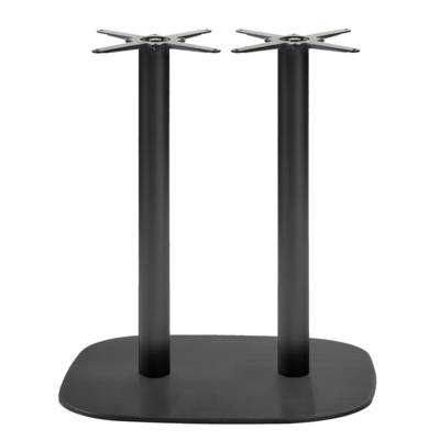 Pied de mange-debout double noir Round - intérieur - RestooTab