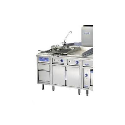 Ensemble Rosinox Friteuses Electriques + Bac de salage - FR3OE+BACSALAGE+RAMPE+FR30E