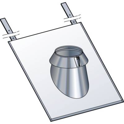 Solin avec collerette 30 à 45° inox SIA 45° POUJOULAT - 31999051 - Maxoutil