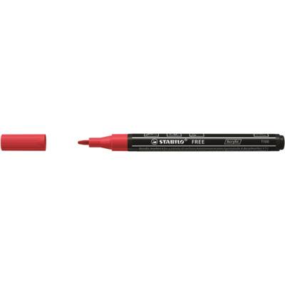 Marqueur pointe fine FREE acrylic T100 rouge