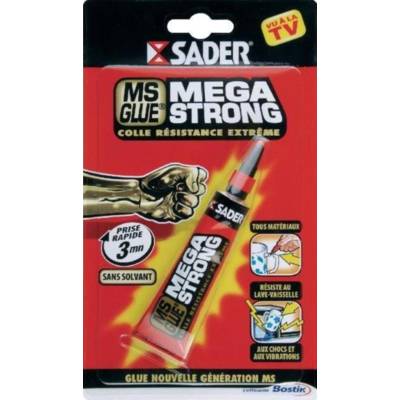 Colle multi-usages MS GLUE MEGA STRONG - tube métallique de 20g - Gedimat - SADER