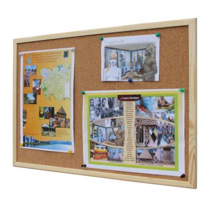 Panneau d'affichage liège encadrement bois