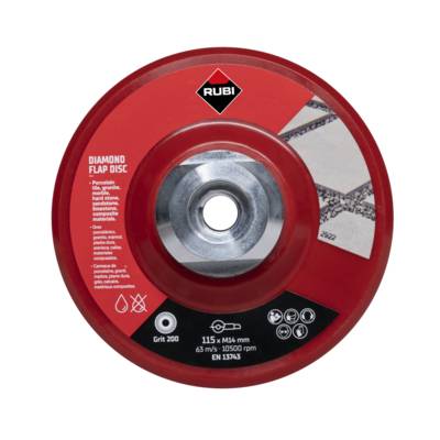 Disque à lamelles grain fin - Ø 115 mm - Gedimat - RUBI
